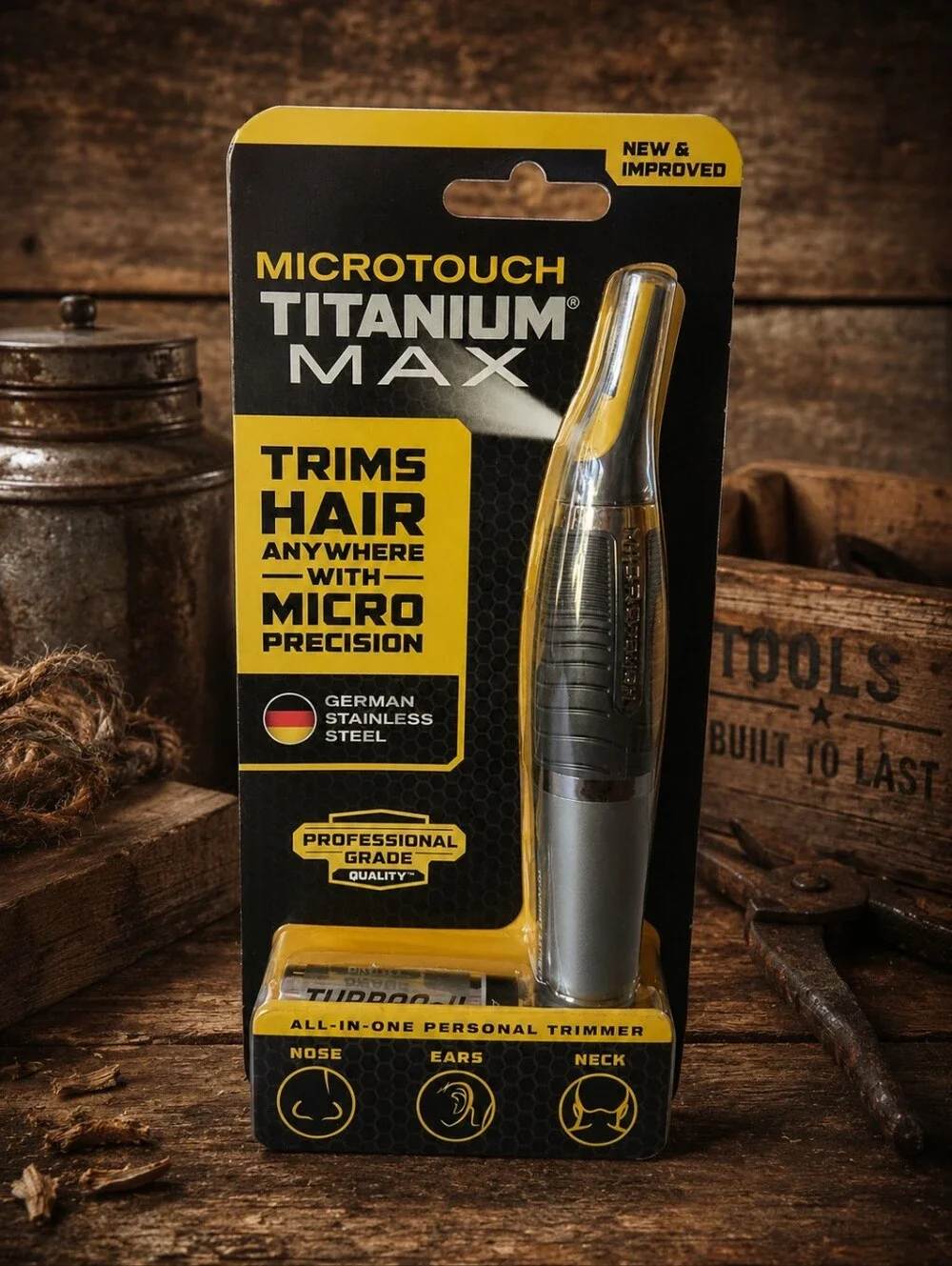 Titanium Max Personal Nose & Ear Trimmer — Silver